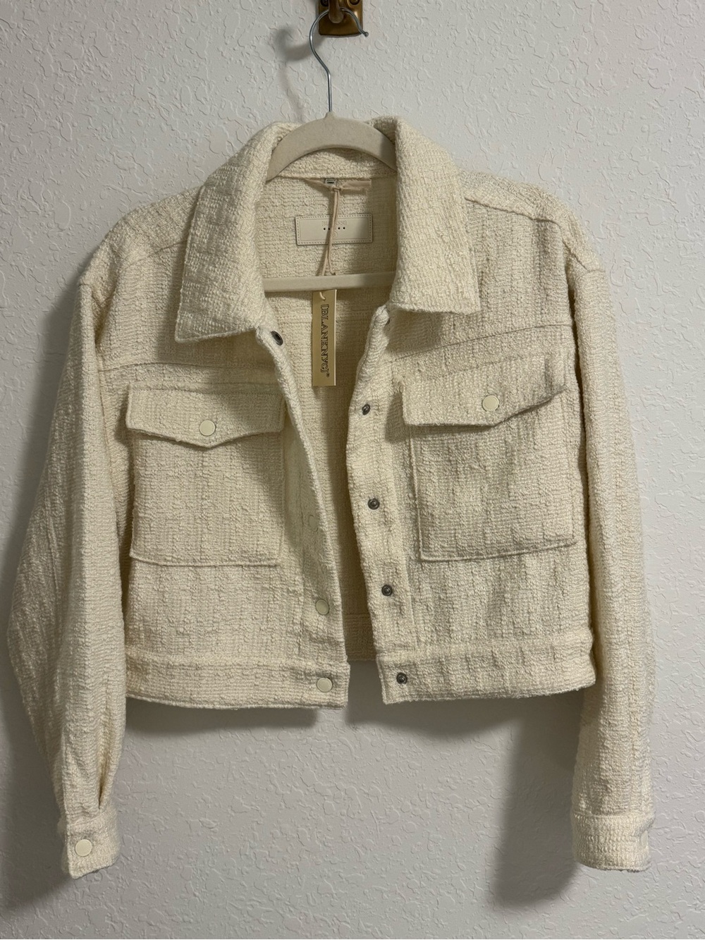 Blank NYC Cream Trucker Jacket